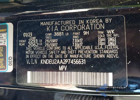 2023 Kia Seltos S из США, поврежденный, VIN KNDEU2AA2P7456631